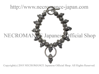 【ネクロマンス NECROMANCE】 ラージスカルブレスレット Large Skull Bracelet 骸骨