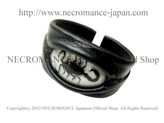 【ネクロマンス NECROMANCE】 リアルスコーピオン レザーバングル  Real Socrpion Leather Bangle 蠍 サソリ 革