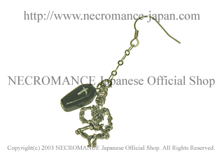 【ネクロマンス NECROMANCE】【数量限定】 ドロップ棺桶&スケルトンピアス Drop Coffin & Skeleton Pierce 骸骨