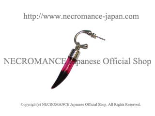 【ネクロマンス NECROMANCE】 ヴァンパイアブラッドファングonシルバーボーンピアス Vampire Blood Fang On Silver Bone Pierce 吸血鬼 骸骨 シルバー