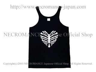 【ネクロマンス NECROMANCE】 ハートリブスケルトン タンクトップ Heart Rib Skeleton Tank Top 骸骨 肋骨
