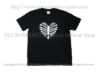 【ネクロマンス NECROMANCE】 ハートリブスケルトン Ｔシャツ Heart Rib Skeleton T-Shirt 骸骨 肋骨