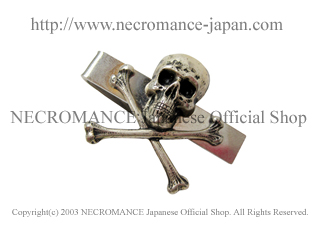 【ネクロマンス NECROMANCE】 スカル＆エックスボーンネクタイクリップ Skull And X Bone Tie Clip 骸骨 ネクタイピン