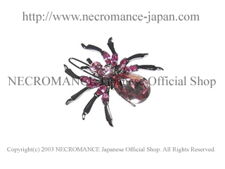 【ネクロマンス NECROMANCE】 ピンクスパイダーヘアークリップ Spider Hairclip ＜ピンク/Pink/桃色＞ 蜘蛛
