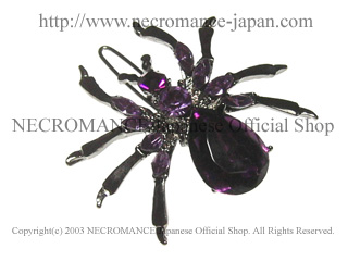 【ネクロマンス NECROMANCE】 スパイダーヘアークリップ Spider Hairclip ＜パープル/Purple/紫＞ 蜘蛛