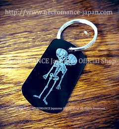 【ネクロマンス NECROMANCE】 ドッグタグキーリング<Necromanceロゴ> Necromance Logo Dog Tag keyring 骸骨