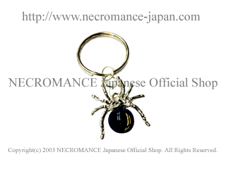 【ネクロマンス NECROMANCE】 ブラックスパイダーキーリング Black Spider Keyring 蜘蛛