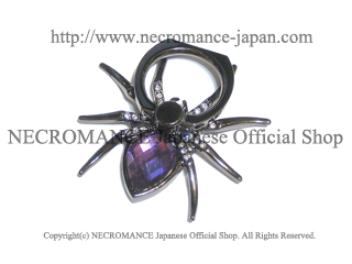【ネクロマンス NECROMANCE】 スパイダー スマホリング ＜パープル/Purple/紫＞ Spider Phone Ring 蜘蛛