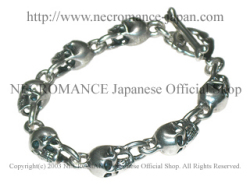 【ネクロマンス NECROMANCE】 シルバースカルブレスレット Silver Skull Bracelet 骸骨