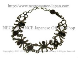 【ネクロマンス NECROMANCE】 ラインストーン スパイダーブレスレット Rhinestone Spider Bracelet ＜レッド/Red/赤＞ 蜘蛛