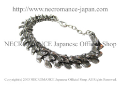 【ネクロマンス NECROMANCE】 ピュータースネークヴァーテブラブレスレット Pewter Snake Vertebrae Bracelet 蛇 ヘビ 脊椎 骨