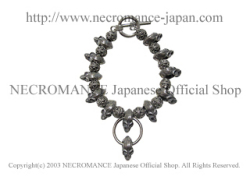 【ネクロマンス NECROMANCE】 ラージスカルブレスレット Large Skull Bracelet 骸骨