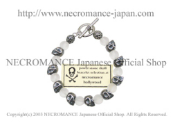 【ネクロマンス NECROMANCE】 フローズンクリスタル スカルブレスレット Frozen Crystal Skull Bracelet 氷結 水晶 骸骨
