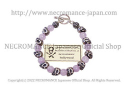 【ネクロマンス NECROMANCE】 ラベンダーアメジスト スカルブレスレット Lavender Amethyst Skull Bracelet 紫水晶 骸骨