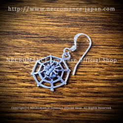 【ネクロマンス NECROMANCE】 シルバースパイダーウェブピアス Silver Spidr Web Pierce 蜘蛛の巣