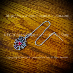 【ネクロマンス NECROMANCE】 シルバーハートスパイダーウェブ アメリカン ピアス Real Silver Spider American Pierce 蜘蛛の巣 蜘蛛