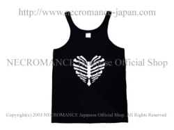 【ネクロマンス NECROMANCE】 ハートリブスケルトン タンクトップ Heart Rib Skeleton Tank Top 骸骨 肋骨