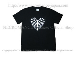 【ネクロマンス NECROMANCE】 ハートリブスケルトン Ｔシャツ Heart Rib Skeleton T-Shirt 骸骨 肋骨