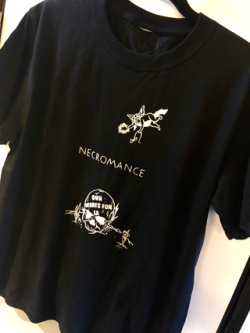 【チャリティー企画商品】 【ネクロマンス NECROMANCE】 スカル&エンジェル Ｔシャツ ＜黒＞ Skull & Angel T-Shirt 骸骨 天使