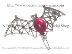 【ネクロマンス NECROMANCE】 バットヘアークリップ Bat Hairclip ＜ピンク/Pink/桃色＞ 蝙蝠 コウモリ