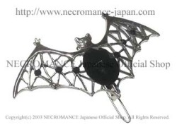 【ネクロマンス NECROMANCE】 バットヘアークリップ Bat Hairclip ＜ブラック/Black/黒＞ 蝙蝠 コウモリ