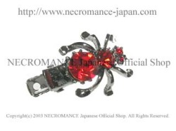 スパイダーヘアークリップ Spider clip <レッド/Red/赤> 蜘蛛　【NECROMANCE ネクロマンス】