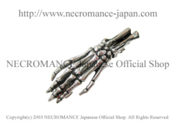 【ネクロマンス NECROMANCE】 リアルボーンハンドヘアークリップ Real Bone Hand Hairclip 骸骨 髪留め バレッタ