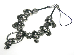 【ネクロマンス NECROMANCE】 ラージスカルネックレスストラップ Large Skull Necklace charm strap 骸骨