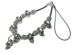 【ネクロマンス NECROMANCE】 NEWスカルネックレスストラップ New Skull Necklace charm strap 骸骨