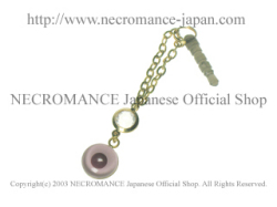 【ネクロマンス NECROMANCE】 ダブルチェーンアルビノ義眼イヤホンジャックピアス Albino Eye Earphone Jack 目玉