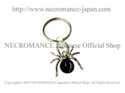 【ネクロマンス NECROMANCE】 ブラックスパイダーキーリング Black Spider Keyring 蜘蛛