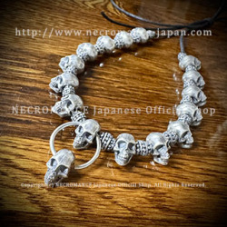 【生産停止前 ご予約受付中】【ネクロマンス NECROMANCE】 ミドルスカルネックレス Middle Skull Necklace  骸骨