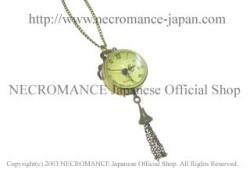【ネクロマンス NECROMANCE】 グラスオーブポケットウォッチネックレス Glass Watch Necklace 時計 スケルトン