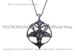 【ネクロマンス NECROMANCE】 ゴートリバースペンタグラムネックレス Goat Reverse Pentagram Necklace 山羊 逆五芒星