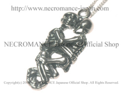 【ネクロマンス NECROMANCE】 ハグスケルトンネックレス Hug Skeleton Necklace 骸骨