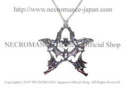 【ネクロマンス NECROMANCE】ヴァンパイアバットペンタグラムネックレス Vampire Bat Pentagram Necklace＜シルバー/Silver＞蝙蝠 五芒星