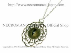 シルバースネーク義眼ネックレス Silver Snake Eye Necklace 蛇 ヘビ 目玉　【NECROMANCE ネクロマンス】