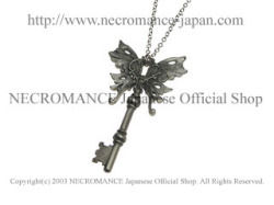 【ネクロマンス NECROMANCE】 シルバーバタフライキーネックレス Silver Butterfly Key Necklace ＜Silver / Single joint＞ 蝶々 鍵