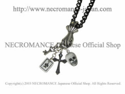 【ネクロマンス NECROMANCE】 ロテリア ブランカ ネックレス Loteria Blanca Necklace 骸骨 スカル 十字架 クロス 鍵