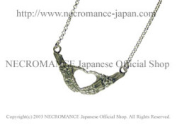 【ネクロマンス NECROMANCE】 スケルトンハンド フォーミング ハートネックレス Skeleton Hands Forming Heart Necklace 骸骨 ハート