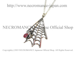 【ネクロマンス NECROMANCE】 スパイダーファンウェブネックレス Spider Fan Web Necklace 蜘蛛の巣
