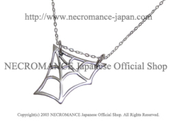 【ネクロマンス NECROMANCE】 シルバータイニースパイダーウェブネックレス Silver Tiny Spider Web Necklace 蜘蛛の巣 シルバー