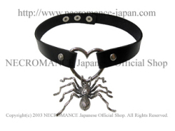 【ネクロマンス NECROMANCE】 リアルラージスパイダーチョーカーネックレス Real Large Spider Choker Necklace 蜘蛛 蜘蛛の巣