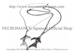 【ネクロマンス NECROMANCE】 ダーキングハートペアネックレス Darkling Heart Pair Necklace ドラゴン 翼
