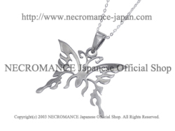 【ネクロマンス NECROMANCE】 シルバートライバルバタフライネックレス Silver Tribal Butterfly Necklace 蝶々 シルバー