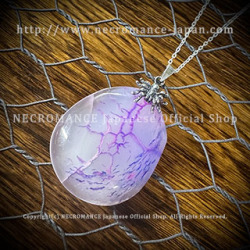 【One of kind 一点だけの商品】【ネクロマンス NECROMANCE】 シルバードロップスパイダーネックレス Silver Drop Spider Necklace ＜#002＞ 蜘蛛  蜘蛛の巣