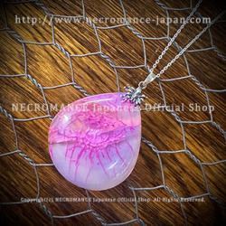 【One of kind 一点だけの商品】【ネクロマンス NECROMANCE】 シルバードロップスパイダーネックレス Silver Drop Spider Necklace ＜#007＞ 蜘蛛  蜘蛛の巣