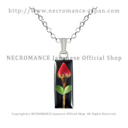 【お取り寄せ受付中】【ネクロマンス NECROMANCE】 ミニローズスモールシリンダーネックレス Mini Rose Small Cylinder Necklace ＜ブラック/Black/黒＞ 薔薇