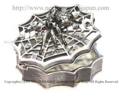 【ネクロマンス NECROMANCE】 スパイダーウェブボックス Spider Web Box ＜ブラック/Black/黒＞ 蜘蛛 ケース