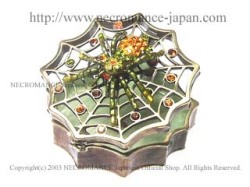【ネクロマンス NECROMANCE】 スパイダーウェブボックス Spider Web Box ＜グリーン/Green/緑＞ 蜘蛛 ケース